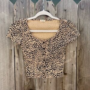 Brandy Melville Leopard Print Top
